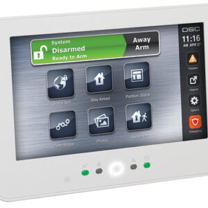 TECLADO  PANTALLA TÁCTIL CABLEADO 7’’ CON CREDENCIAL  HS2TCHP N DSC