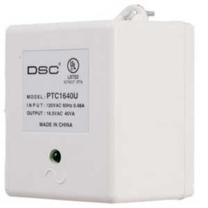 FUENTE, TRANSFORMADOR   16V40VA PLUG-IN XFRM W/PTC&LED DSC PTC1640U
