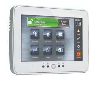 TECLADO CABLEADO PANTALLA 7 PUL 64 ZONAS COMPATIBLE CON POWER SERIES DSC PTK